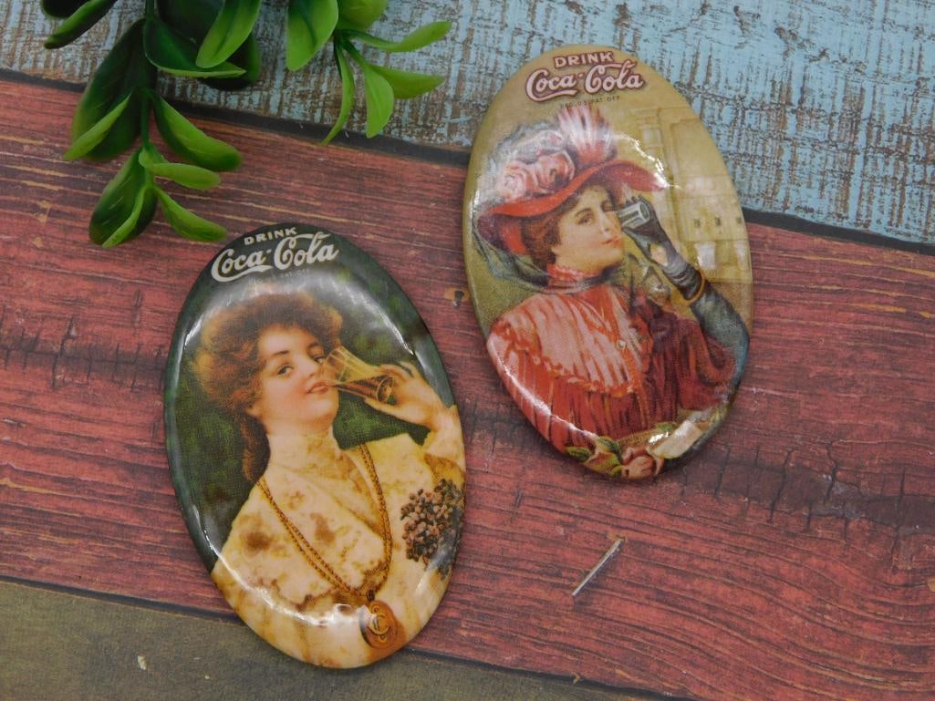 COCA-COLA ADVERTISING COKE POCKET MIRRORS: COCA-COLA ADVERTISING COKE POCKET MIRRORS