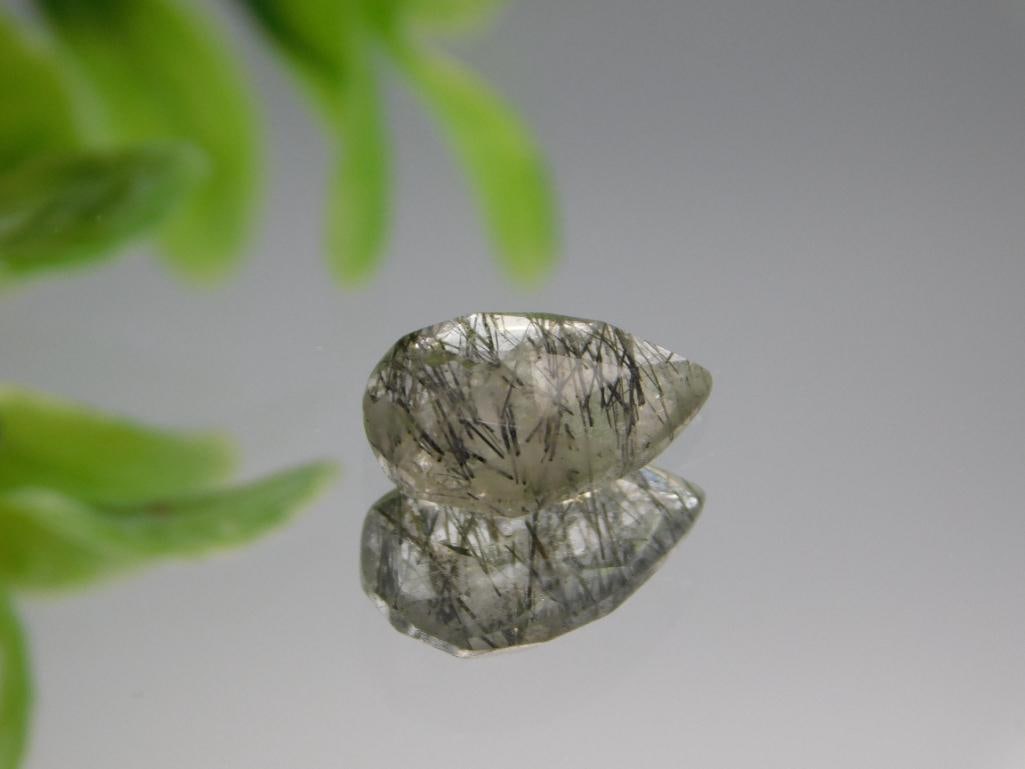 TOURMALATED QUARTZ ROCK STONE LAPIDARY SPECIMEN: TOURMALATED QUARTZ ROCK STONE LAPIDARY SPECIMEN