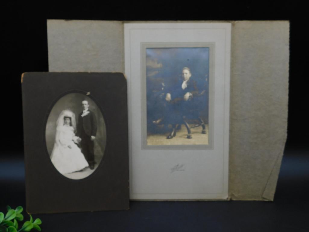 Two Mounted Formal Portrait Photographs: Two Mounted Formal Portrait Photographs