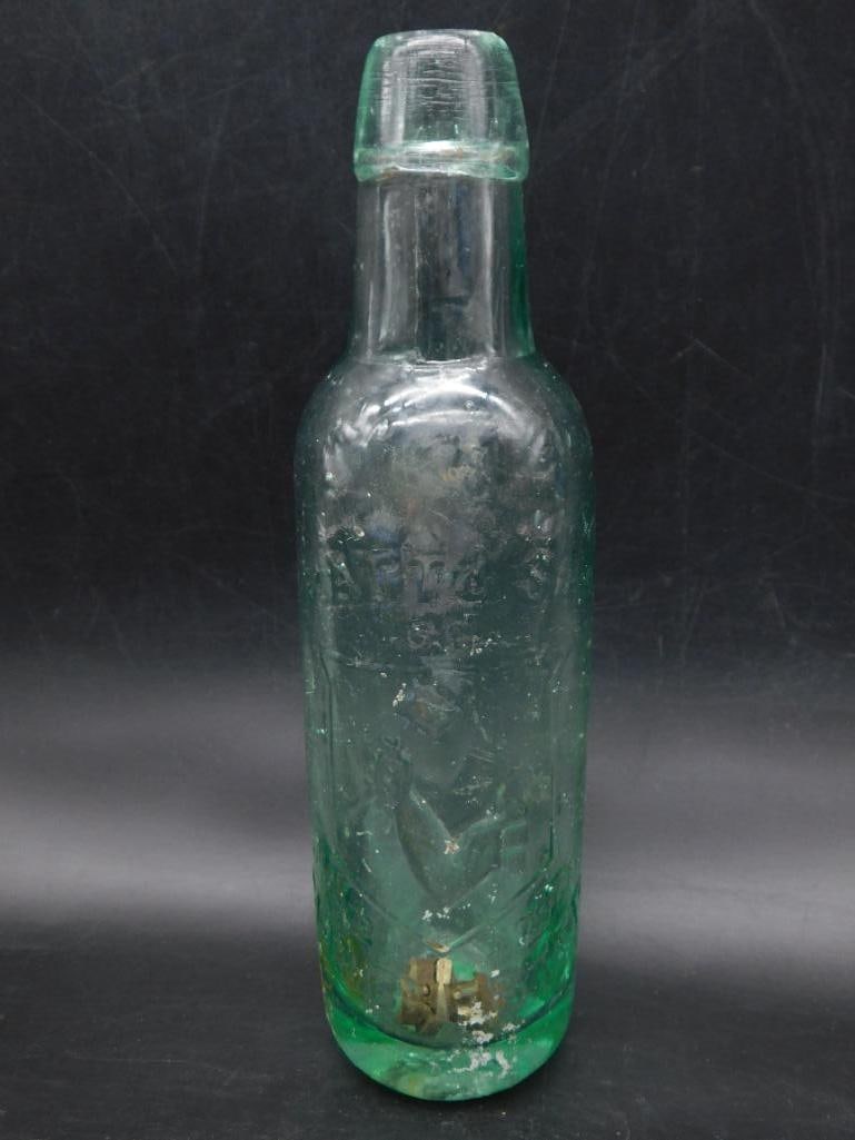 RARE EUROPEAN BLOB TOP GLASS MINERAL WATER BOTTLE VINTAGE ANTIQUE: RARE EUROPEAN BLOB TOP GLASS MINERAL WATER BOTTLE VINTAGE ANTIQUE
