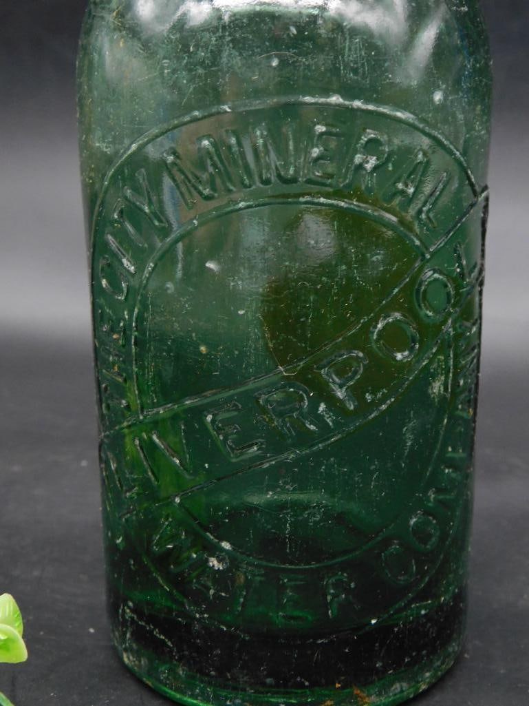 RARE EUROPEAN BLOB TOP GLASS MINERAL WATER BOTTLE VINTAGE ANTIQUE: RARE EUROPEAN BLOB TOP GLASS MINERAL WATER BOTTLE VINTAGE ANTIQUE