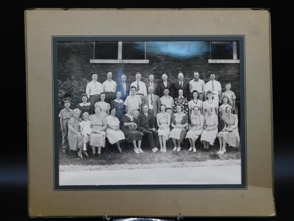 Framed Black-and-White Group Photograph: Framed Black-and-White Group Photograph