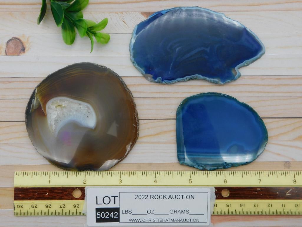 AGATE SLICES ROCK STONE LAPIDARY SPECIMEN - 2