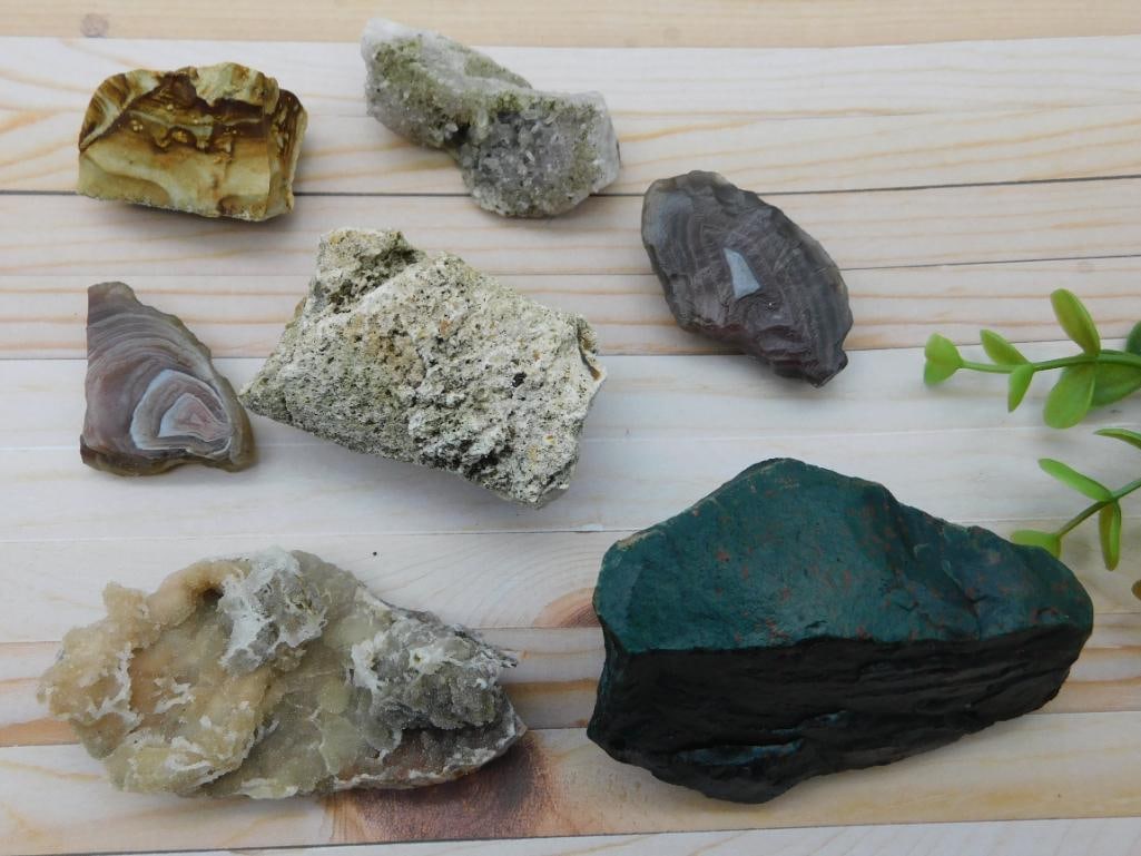MIXED STONE LOT ROCK STONE LAPIDARY SPECIMEN: MIXED STONE LOT ROCK STONE LAPIDARY SPECIMEN