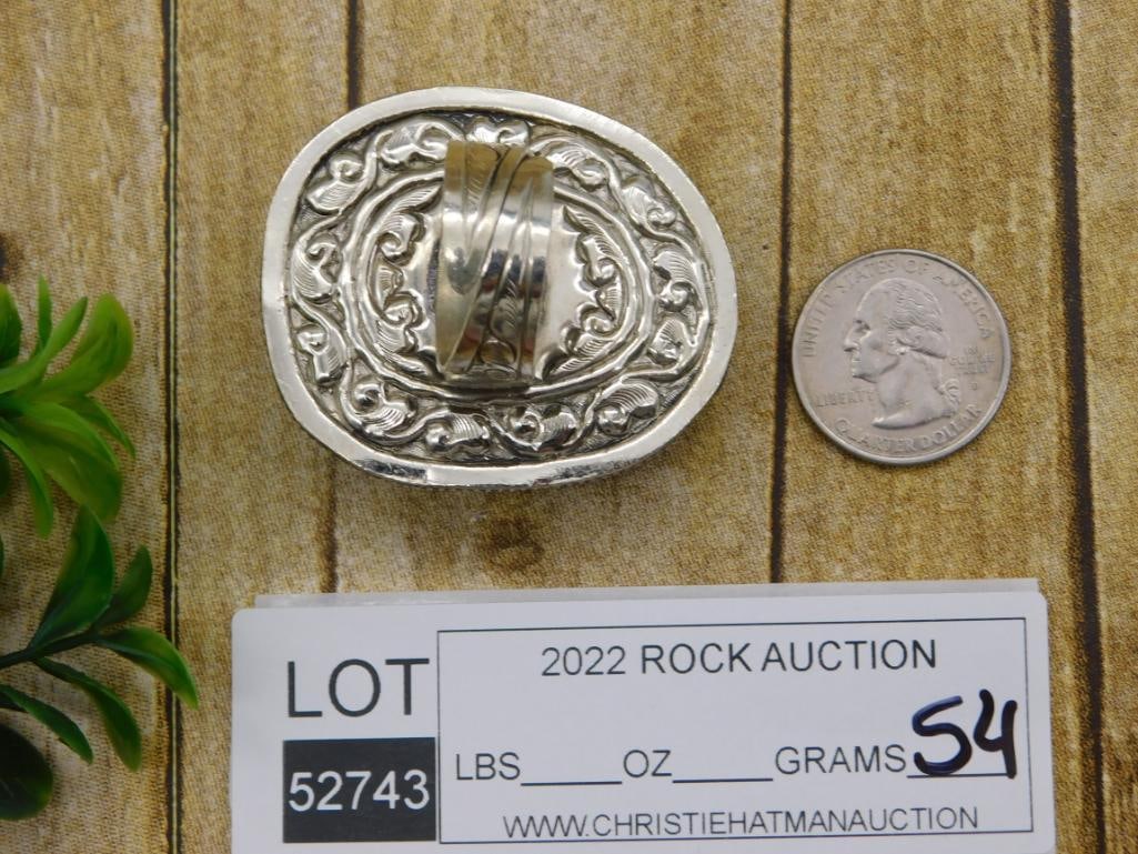 AMETHYST ADJUSTABLE RING ROCK STONE LAPIDARY SPECIMEN - 2