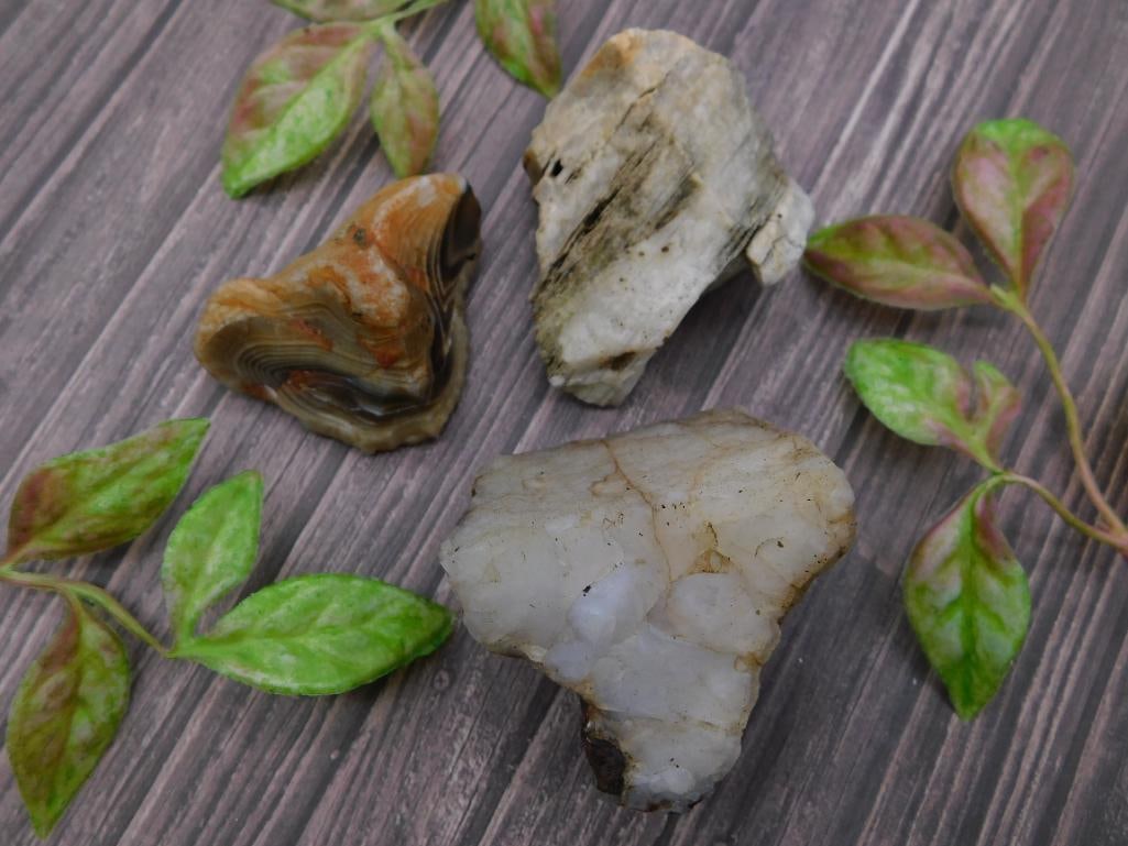 MIXED LOT ROCK STONE LAPIDARY SPECIMEN: MIXED LOT ROCK STONE LAPIDARY SPECIMEN