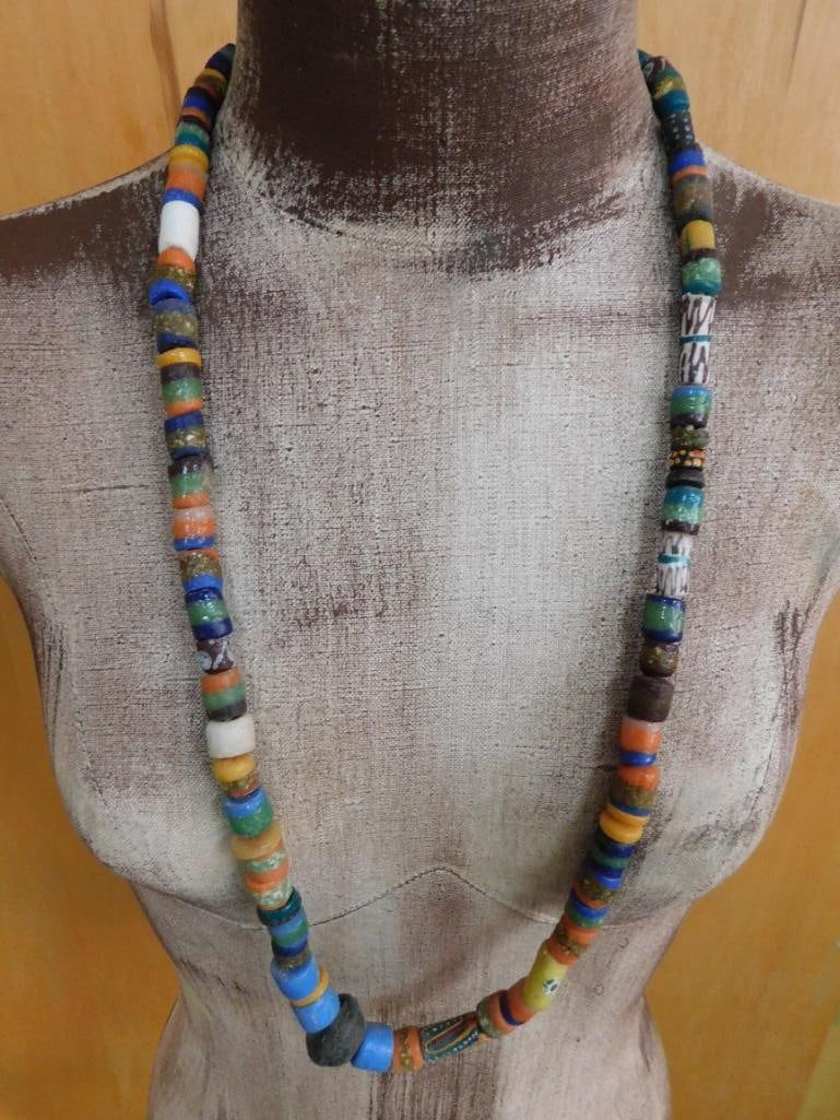 AFRICAN TRADE BEADS ROCK STONE LAPIDARY SPECIMEN: AFRICAN TRADE BEADS ROCK STONE LAPIDARY SPECIMEN