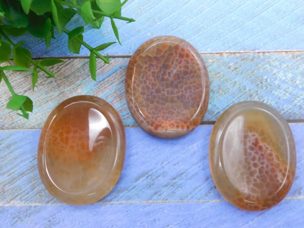 FIRE AGATE WORRY STONES ROCK STONE LAPIDARY SPECIMEN: FIRE AGATE WORRY STONES ROCK STONE LAPIDARY SPECIMEN
