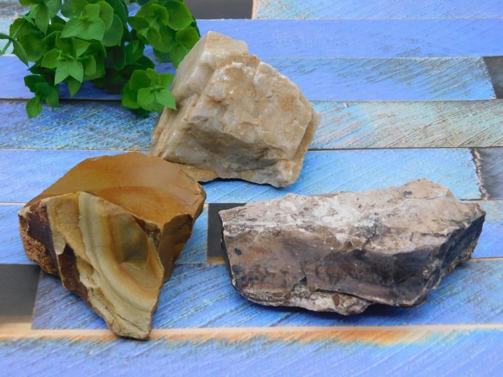 MIXED LOT ROCK STONE LAPIDARY SPECIMEN: MIXED LOT ROCK STONE LAPIDARY SPECIMEN