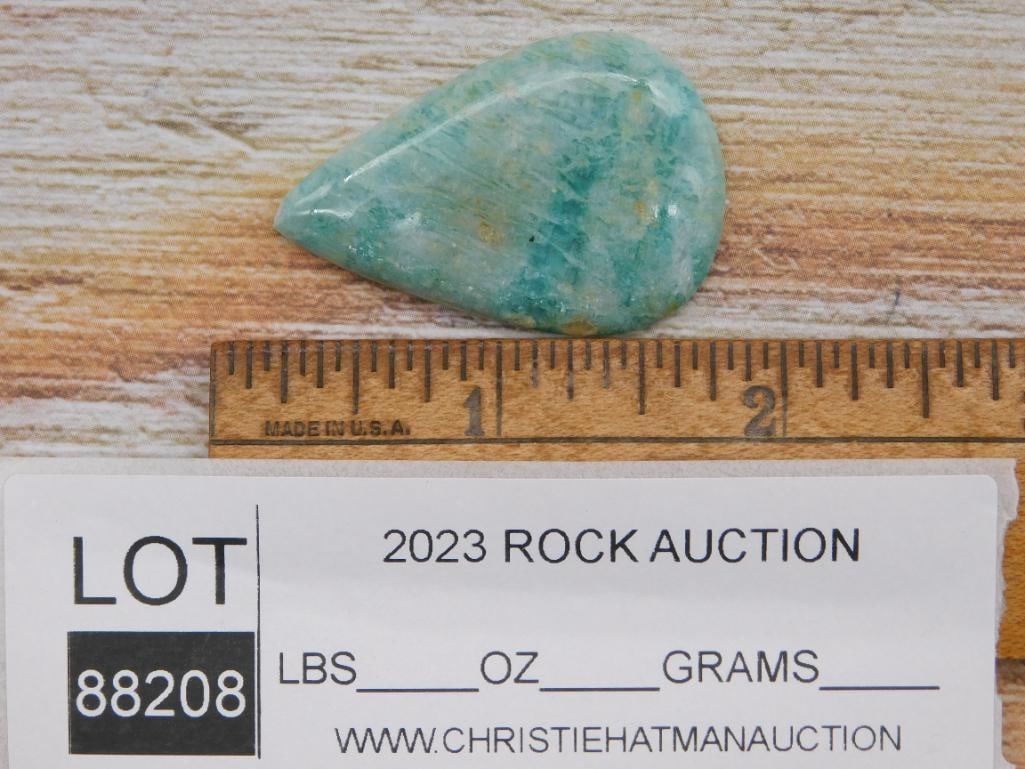 AMAZONITE CABOCHON ROCK STONE LAPIDARY SPECIMEN - 2