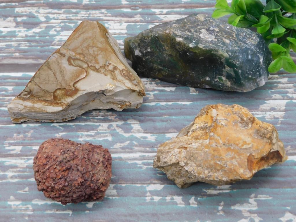 MIXED LOT ROCK STONE LAPIDARY SPECIMEN: MIXED LOT ROCK STONE LAPIDARY SPECIMEN