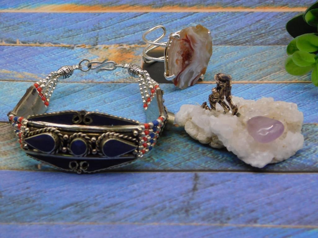 MIXED LOT ROCK STONE LAPIDARY SPECIMEN: MIXED LOT ROCK STONE LAPIDARY SPECIMEN