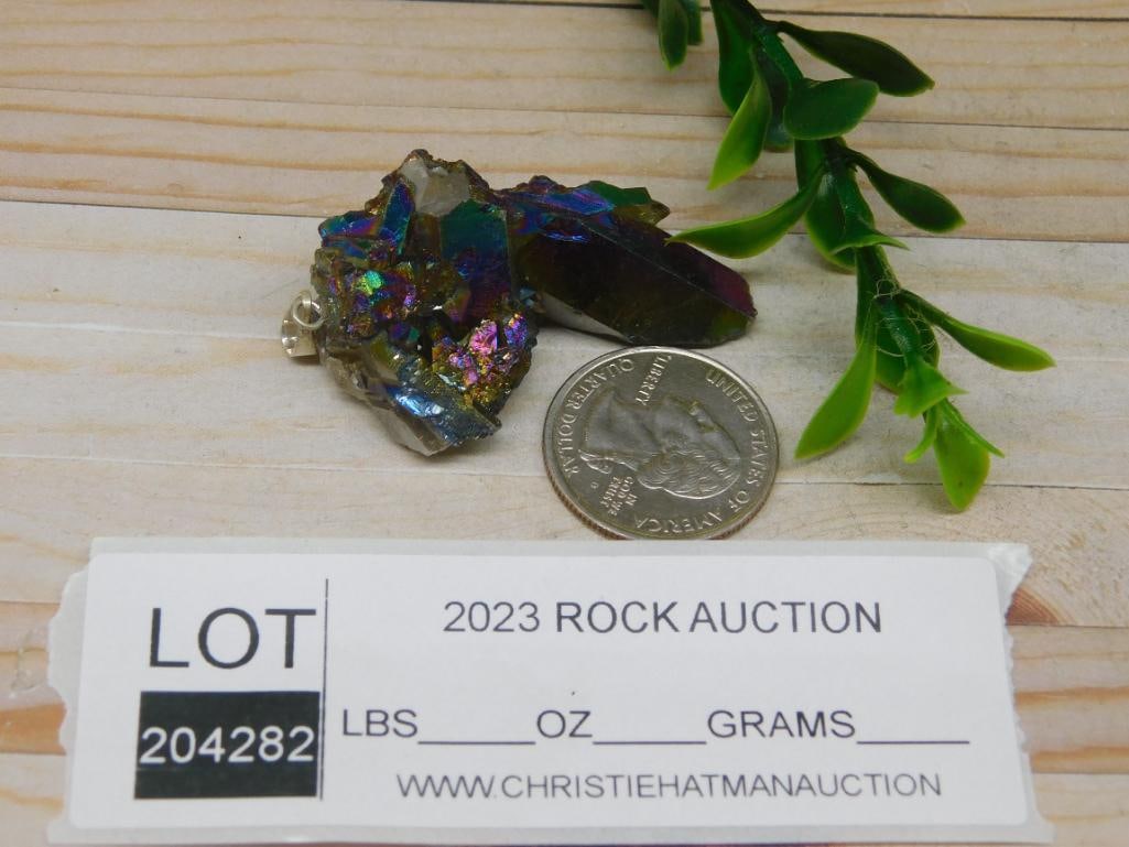 TITANIUM AMETHYST ROCK STONE LAPIDARY SPECIMEN - 2
