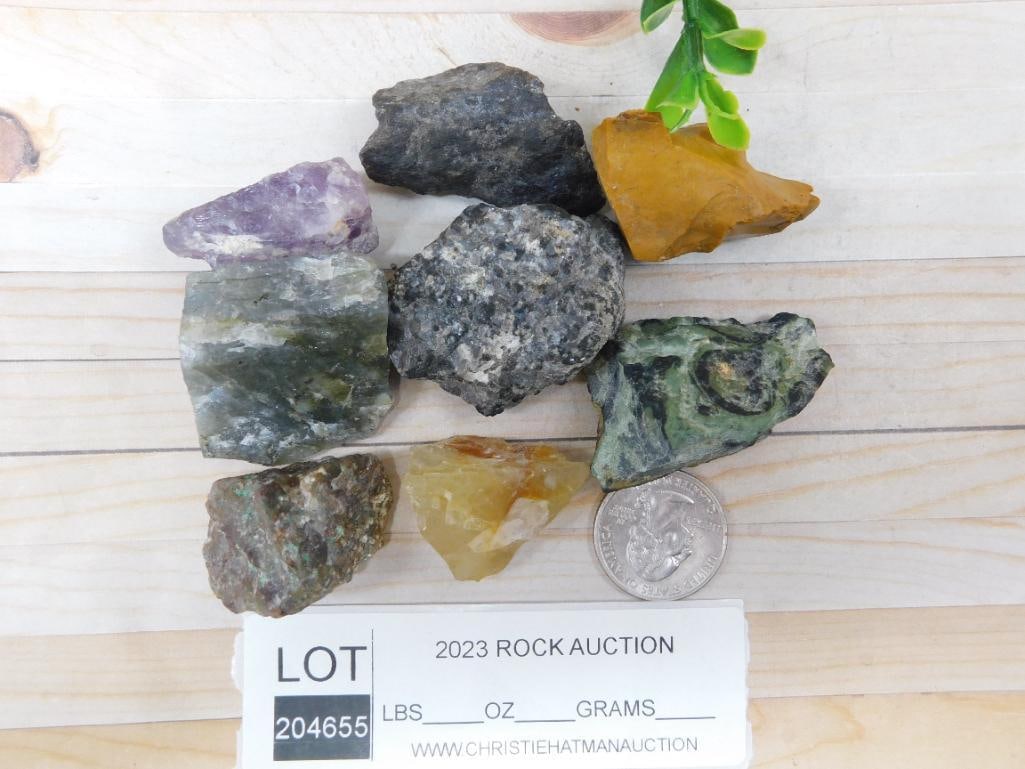 MIXED ROUGH ROCK ROCK STONE LAPIDARY SPECIMEN - 2