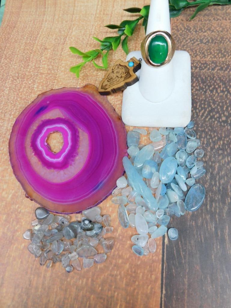 MIXED LOT ROCK STONE LAPIDARY SPECIMEN: MIXED LOT ROCK STONE LAPIDARY SPECIMEN