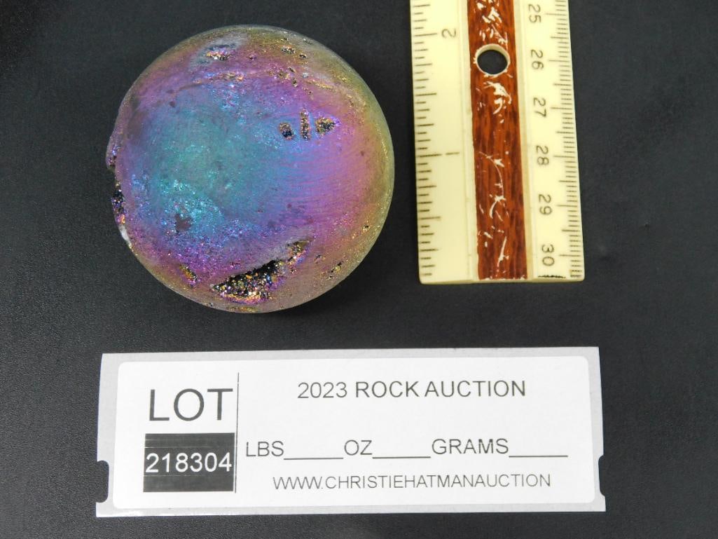 DRUZY TITANIUM SPHERE ROCK STONE LAPIDARY SPECIMEN - 2