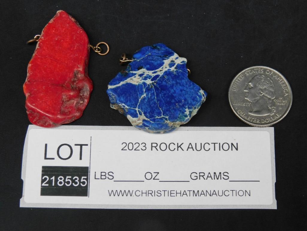 IMPRESSION JASPER PENDANTS ROCK STONE LAPIDARY SPECIMEN - 2