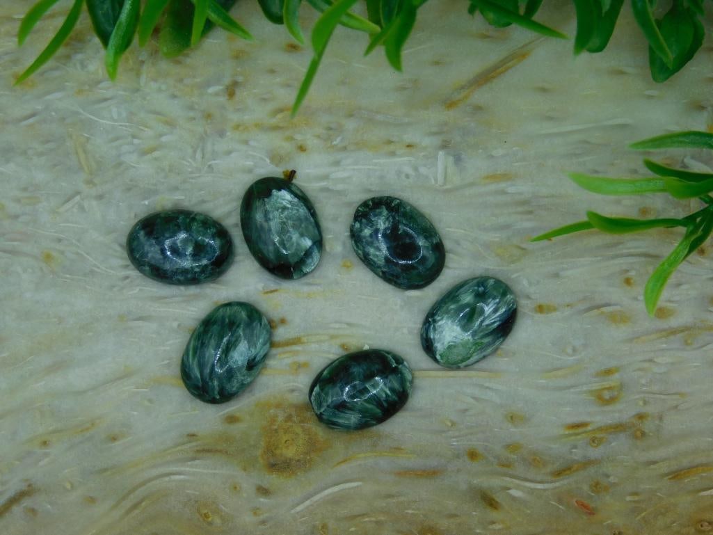 SERAPHINITE CABOCHONS ROCK STONE LAPIDARY SPECIMEN - 2