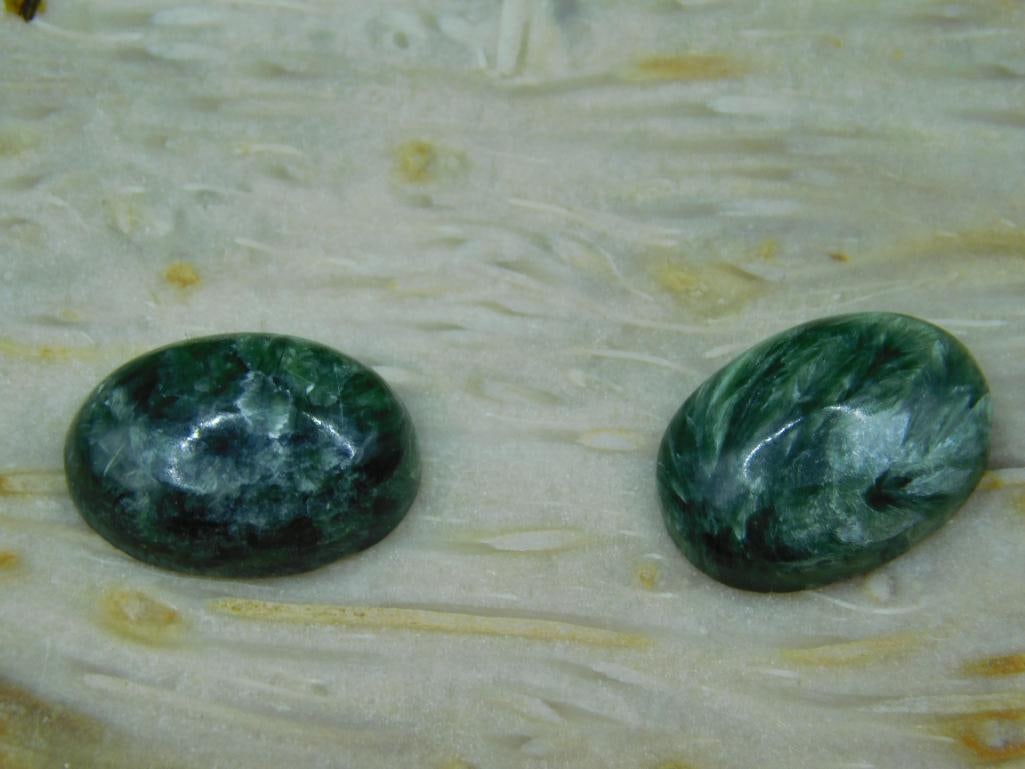 SERAPHINITE CABOCHONS ROCK STONE LAPIDARY SPECIMEN - 4