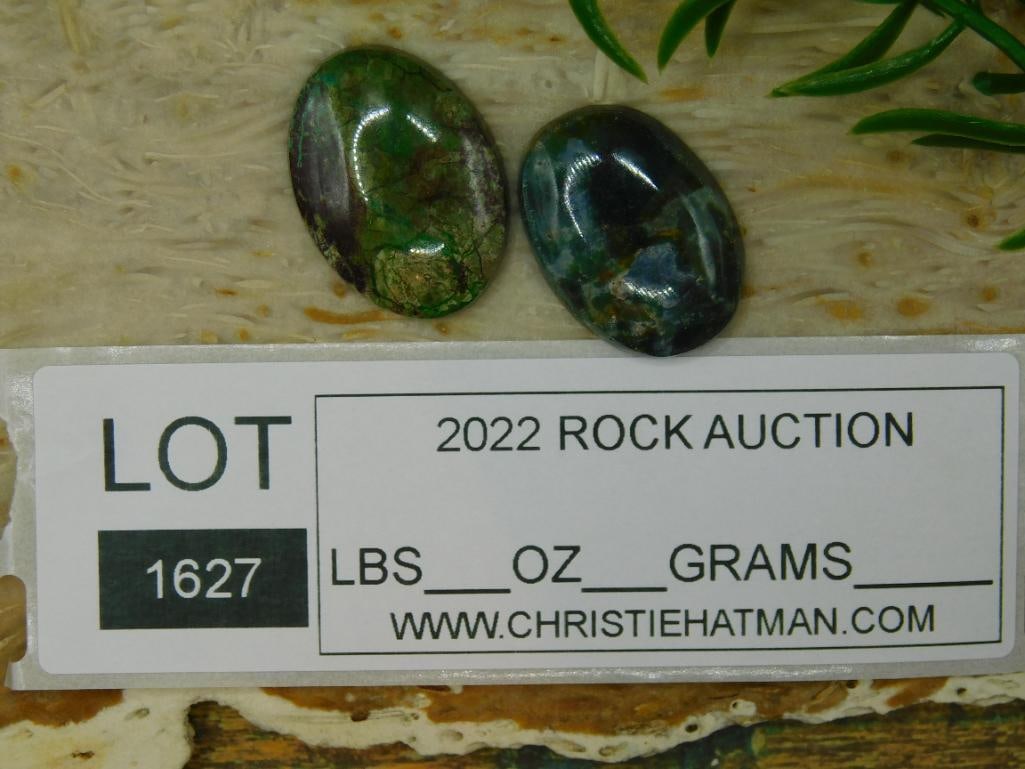 MOSS AGATE CABOCHONS ROCK STONE LAPIDARY SPECIMEN - 5