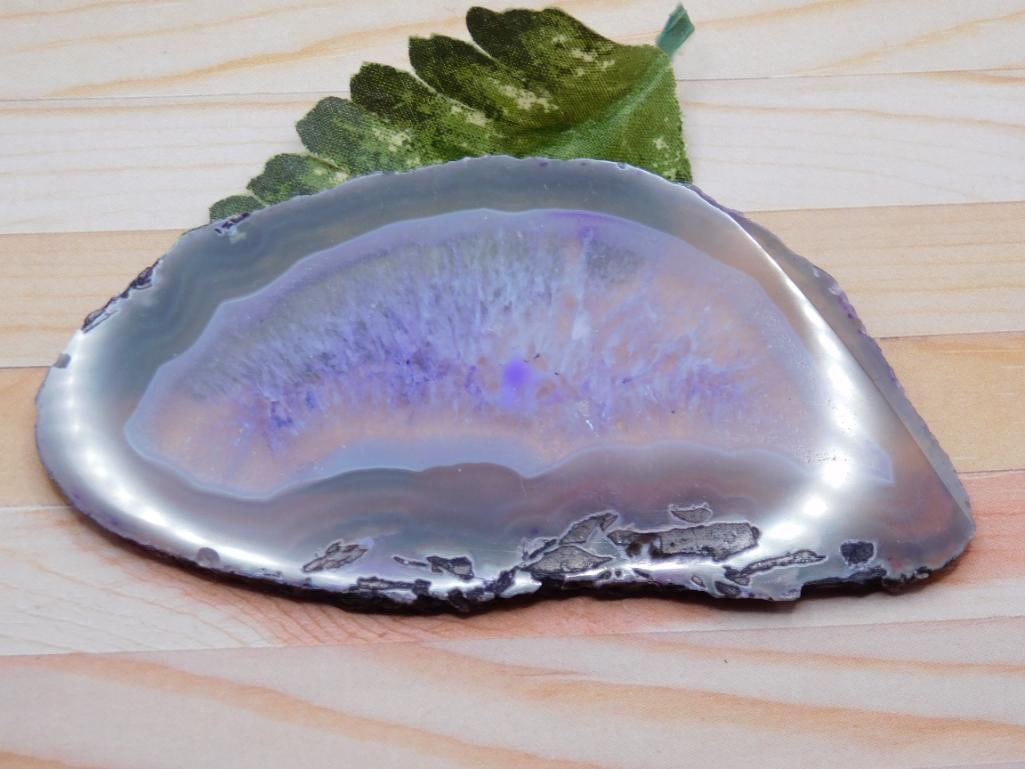AGATE SLICE ROCK STONE LAPIDARY SPECIMEN: AGATE SLICE ROCK STONE LAPIDARY SPECIMEN