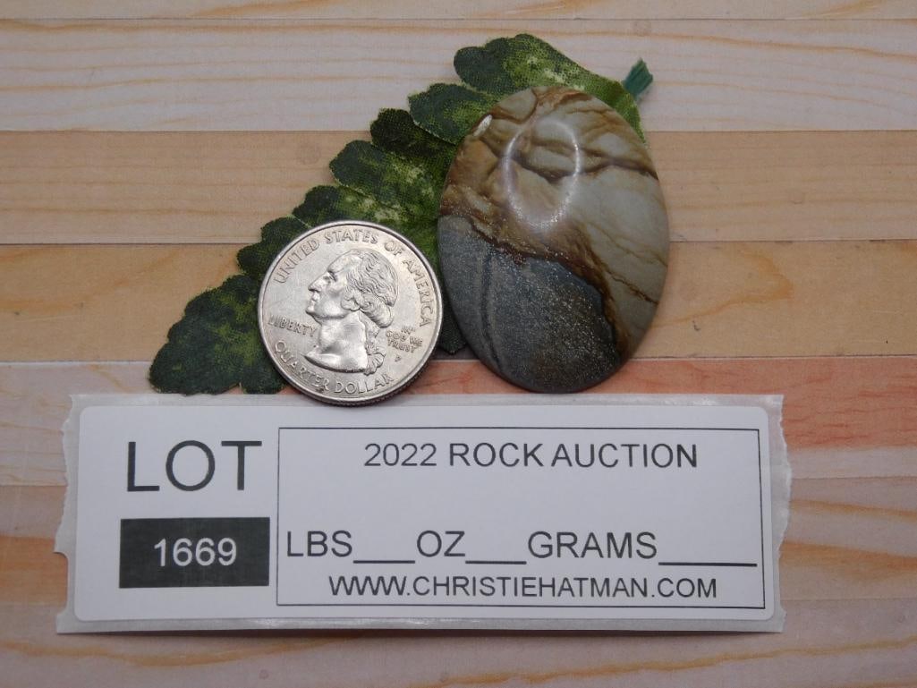 JASPER CABOCHON ROCK STONE LAPIDARY SPECIMEN - 2