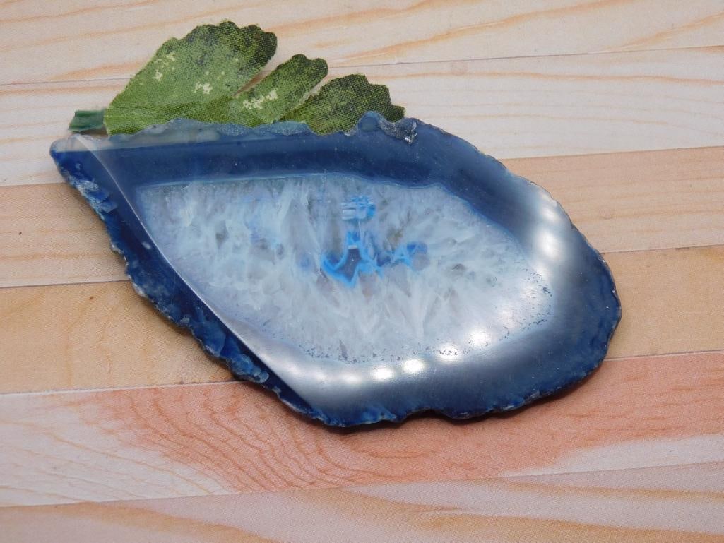 AGATE SLICE ROCK STONE LAPIDARY SPECIMEN: AGATE SLICE ROCK STONE LAPIDARY SPECIMEN