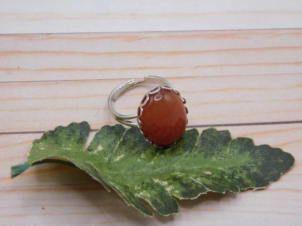 BANDED CARNELIAN RING ROCK STONE LAPIDARY SPECIMEN: BANDED CARNELIAN RING ROCK STONE LAPIDARY SPECIMEN