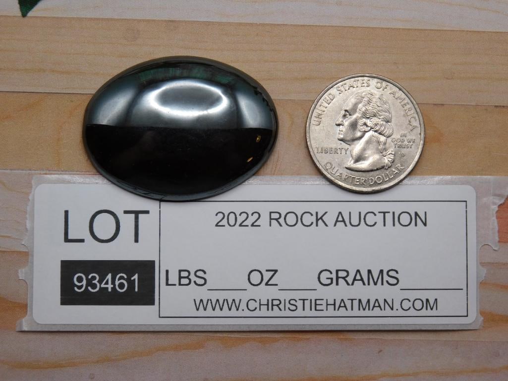 HEMATITE CABOCHON ROCK STONE LAPIDARY SPECIMEN - 2