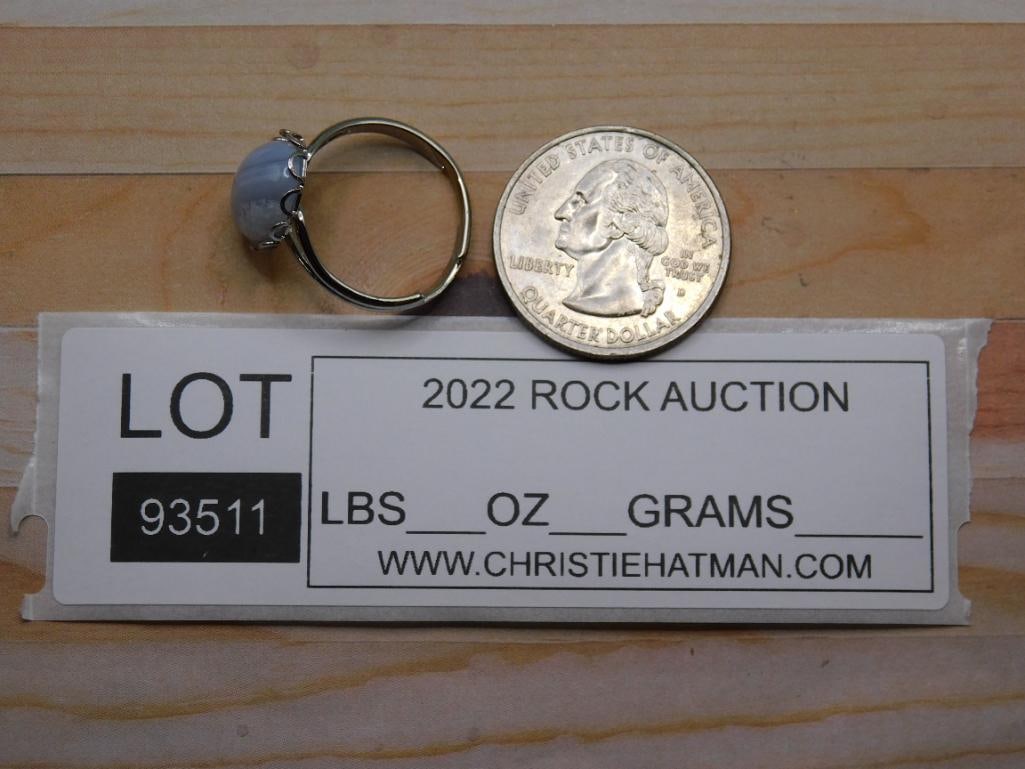 LACE AGATE RING ROCK STONE LAPIDARY SPECIMEN - 2