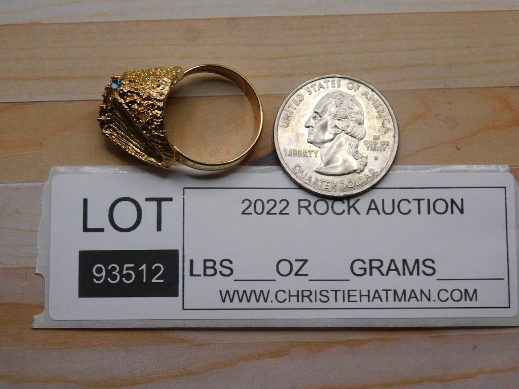 GENUINE STONE RING ROCK STONE LAPIDARY SPECIMEN - 2