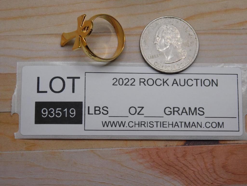 ANKH RING ROCK STONE LAPIDARY SPECIMEN - 2