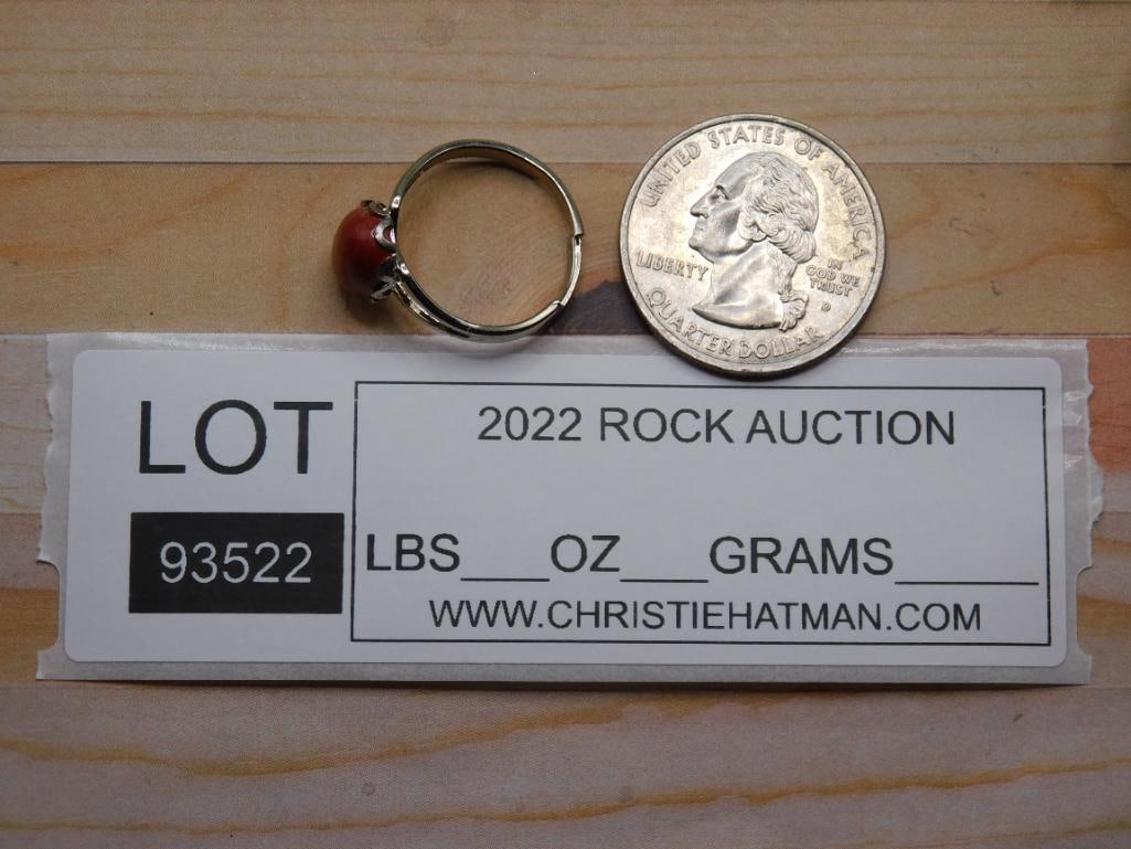 RED JASPER RING ROCK STONE LAPIDARY SPECIMEN - 2