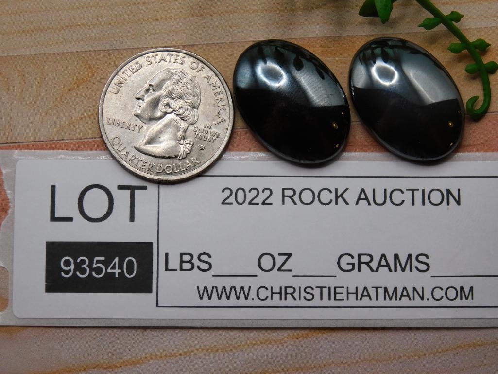 HEMATITE CABOCHONS ROCK STONE LAPIDARY SPECIMEN - 2