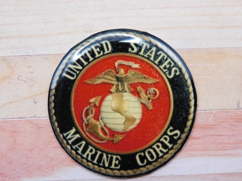 UNITED STATES MARINE CORPS CABOCHON ROCK STONE LAPIDARY SPECIMEN: UNITED STATES MARINE CORPS CABOCHON ROCK STONE LAPIDARY SPECIMEN