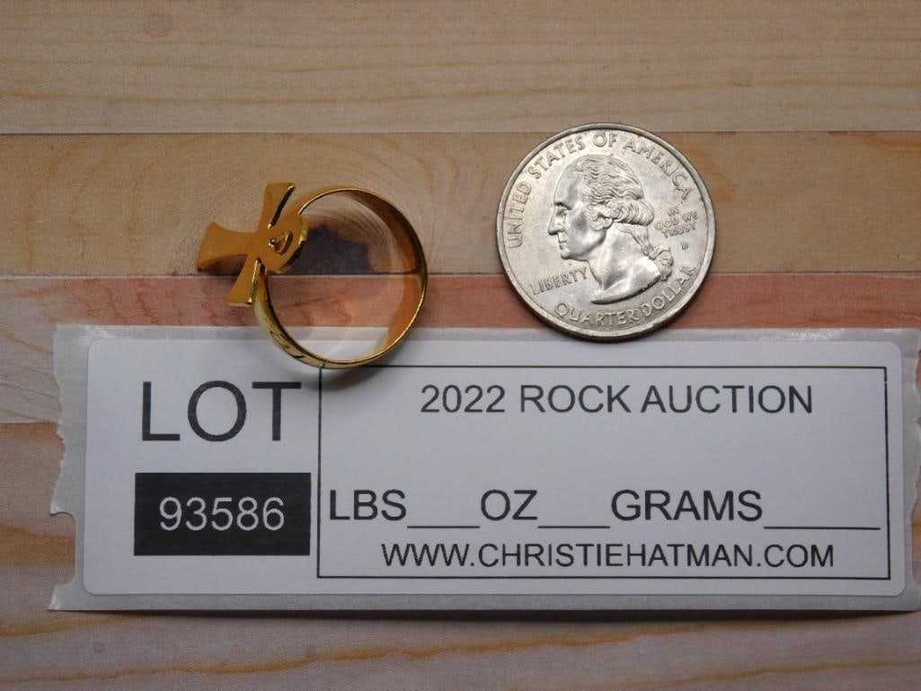 ANKH RING ROCK STONE LAPIDARY SPECIMEN - 2