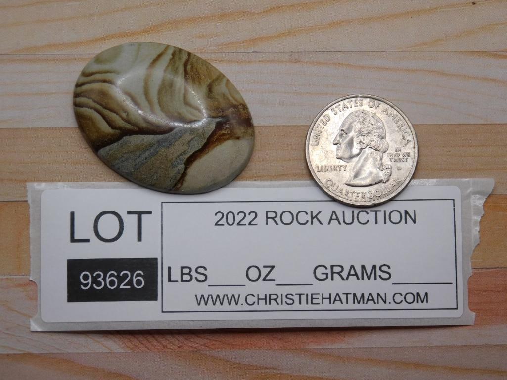 JASPER CABOCHON ROCK STONE LAPIDARY SPECIMEN - 2