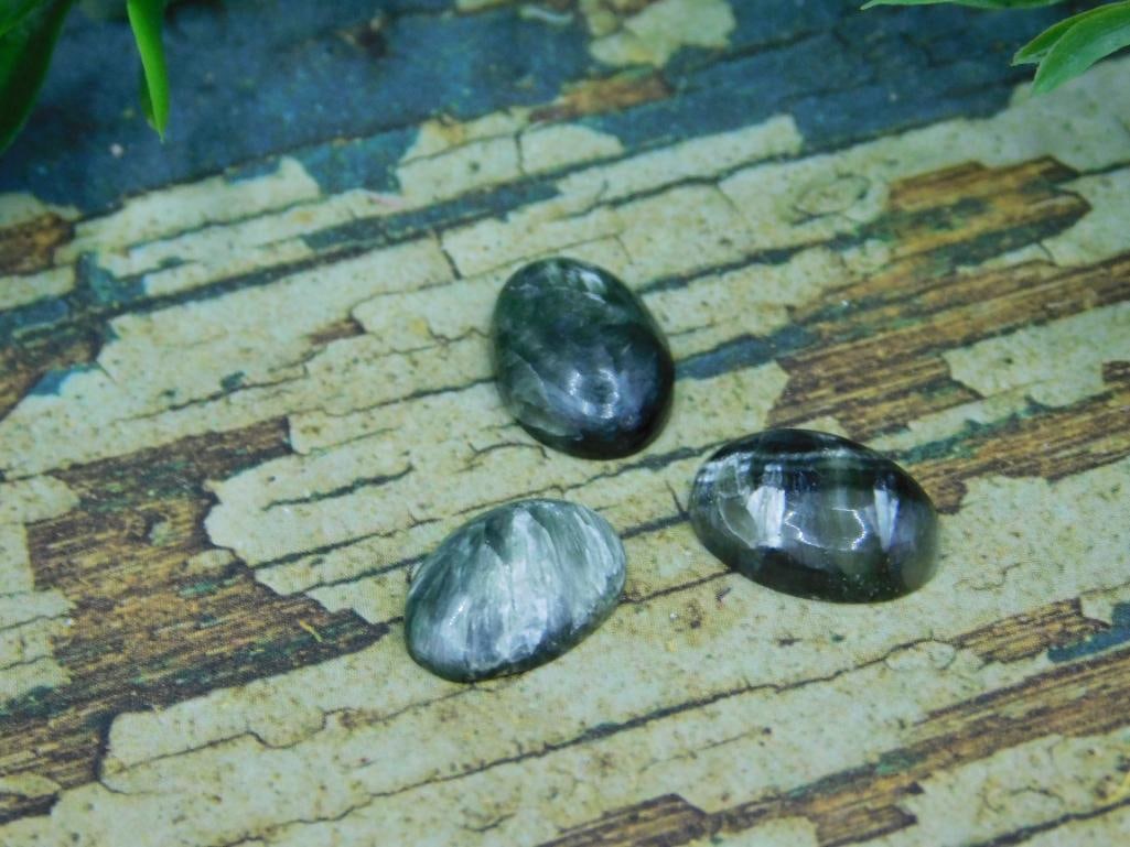 SERAPHINITE CABOCHONS ROCK STONE LAPIDARY SPECIMEN - 2