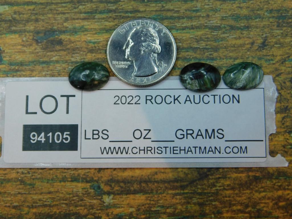 SERAPHINITE CABOCHONS ROCK STONE LAPIDARY SPECIMEN - 3