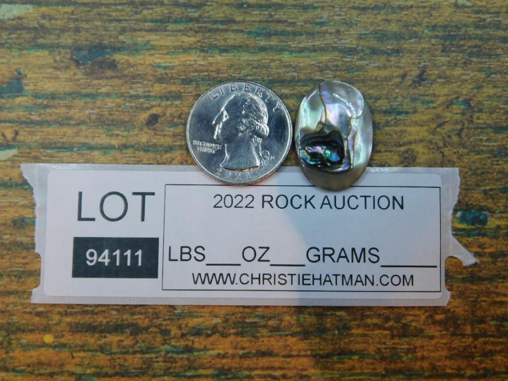 ABALONE CABOCHON ROCK STONE LAPIDARY SPECIMEN - 3