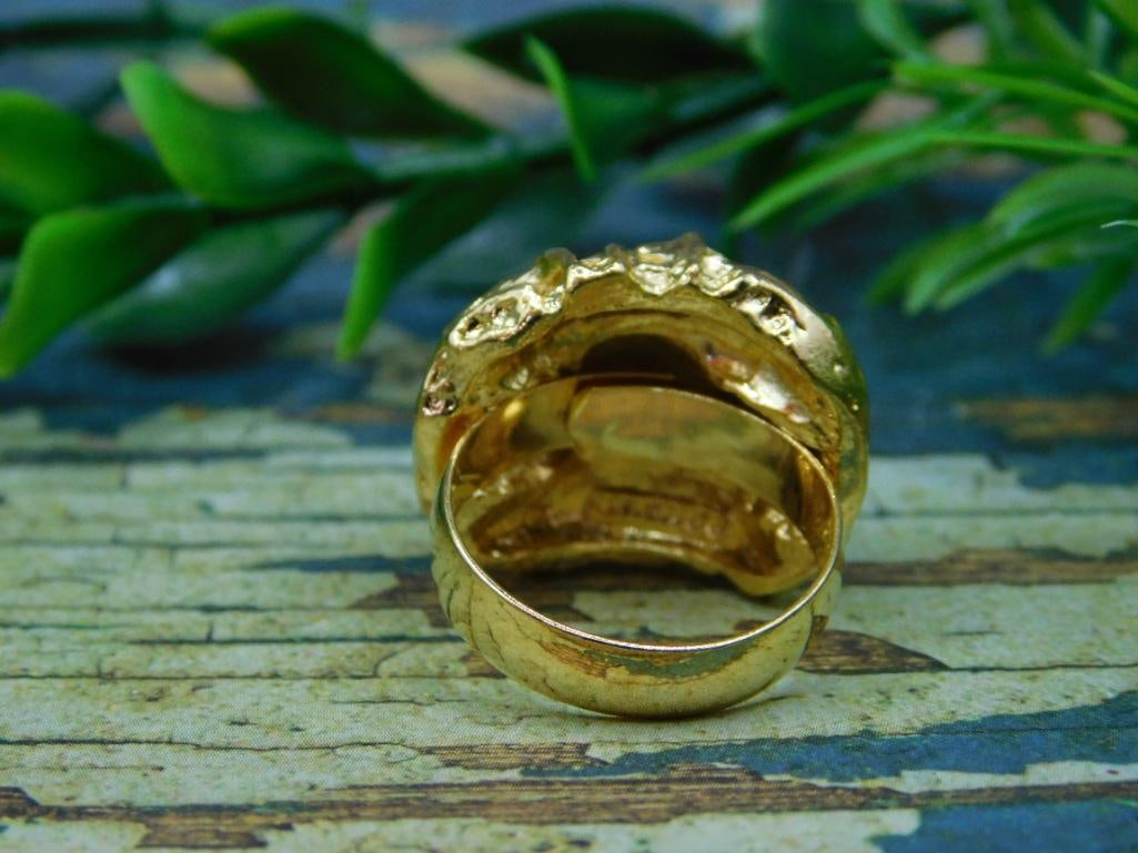 GOLD CLUSTER RING ROCK STONE LAPIDARY SPECIMEN - 3