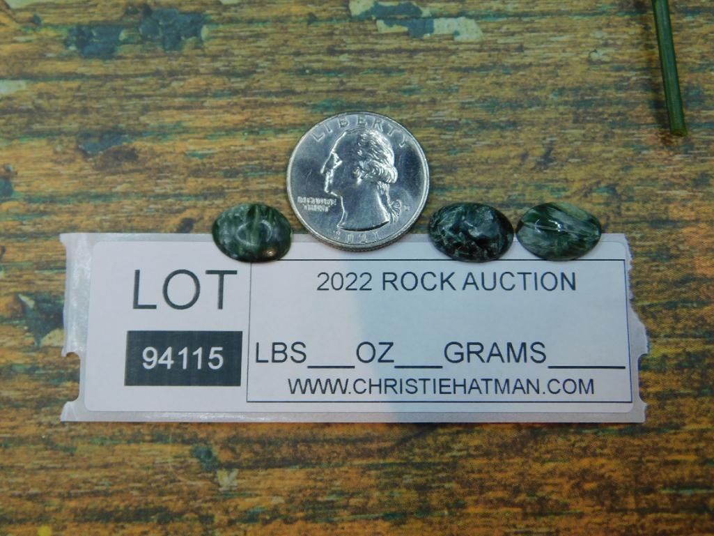 SERAPHINITE CABOCHONS ROCK STONE LAPIDARY SPECIMEN - 3