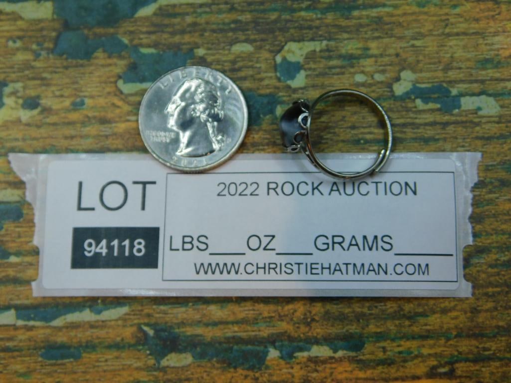 CATS EYE RING ROCK STONE LAPIDARY SPECIMEN - 5