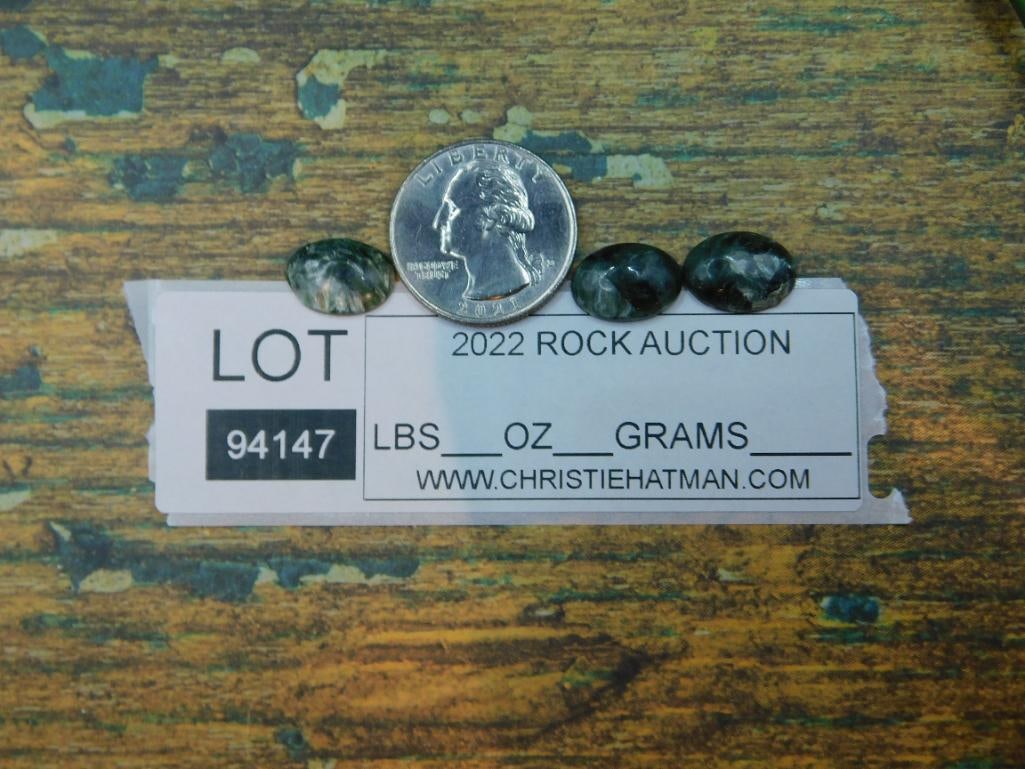 SERAPHINITE CABOCHONS ROCK STONE LAPIDARY SPECIMEN - 3