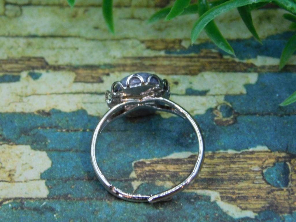 SNOWFLAKE OBSIDIAN RING ROCK STONE LAPIDARY SPECIMEN - 3