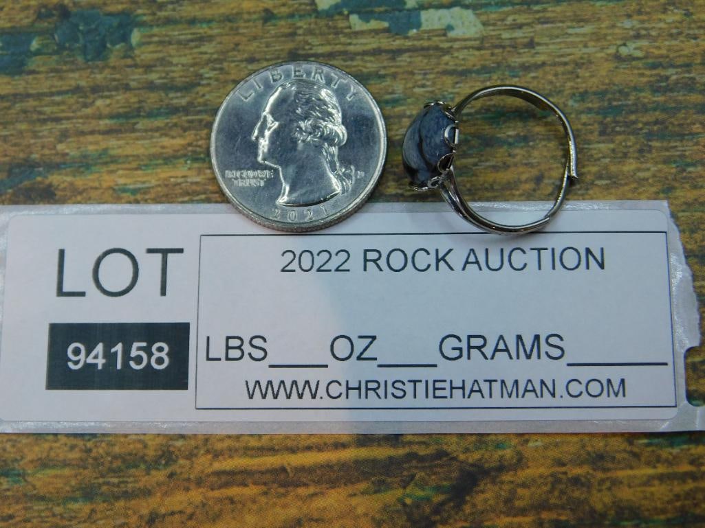 SNOWFLAKE OBSIDIAN RING ROCK STONE LAPIDARY SPECIMEN - 4