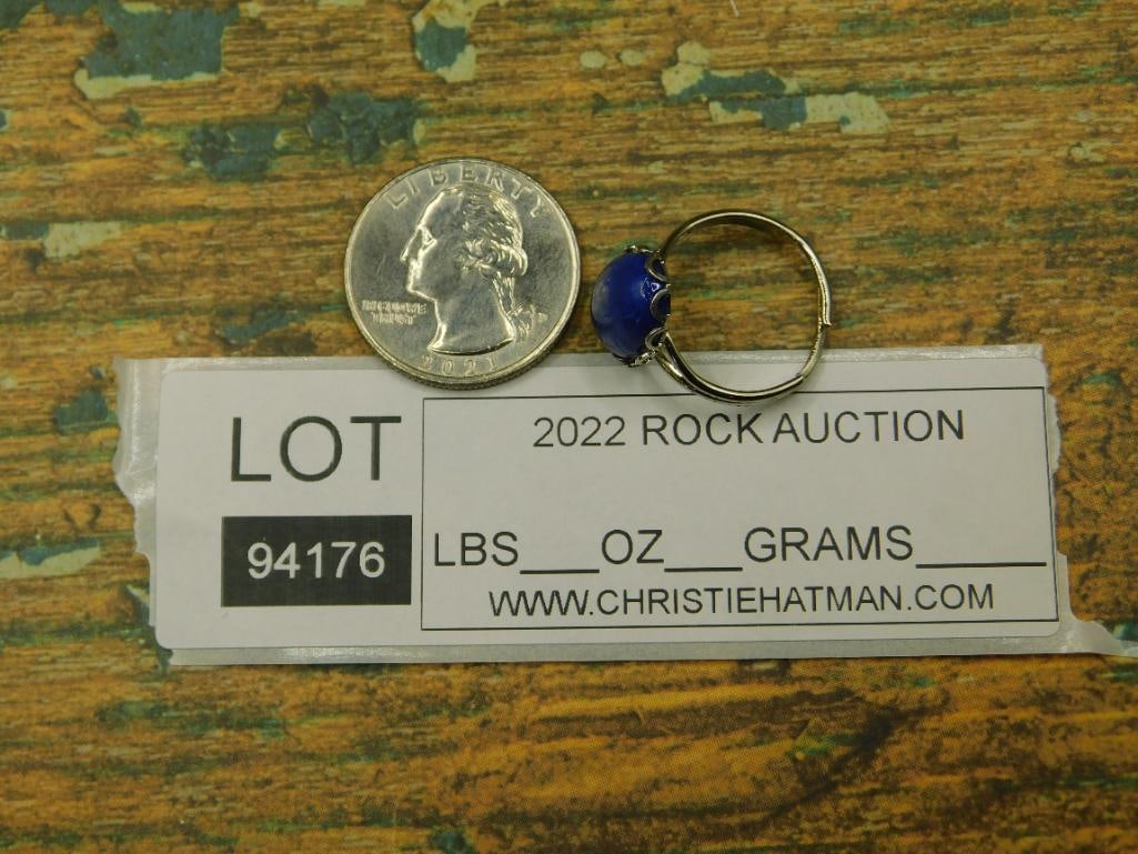LAPIS LAZULI RING ROCK STONE LAPIDARY SPECIMEN - 4