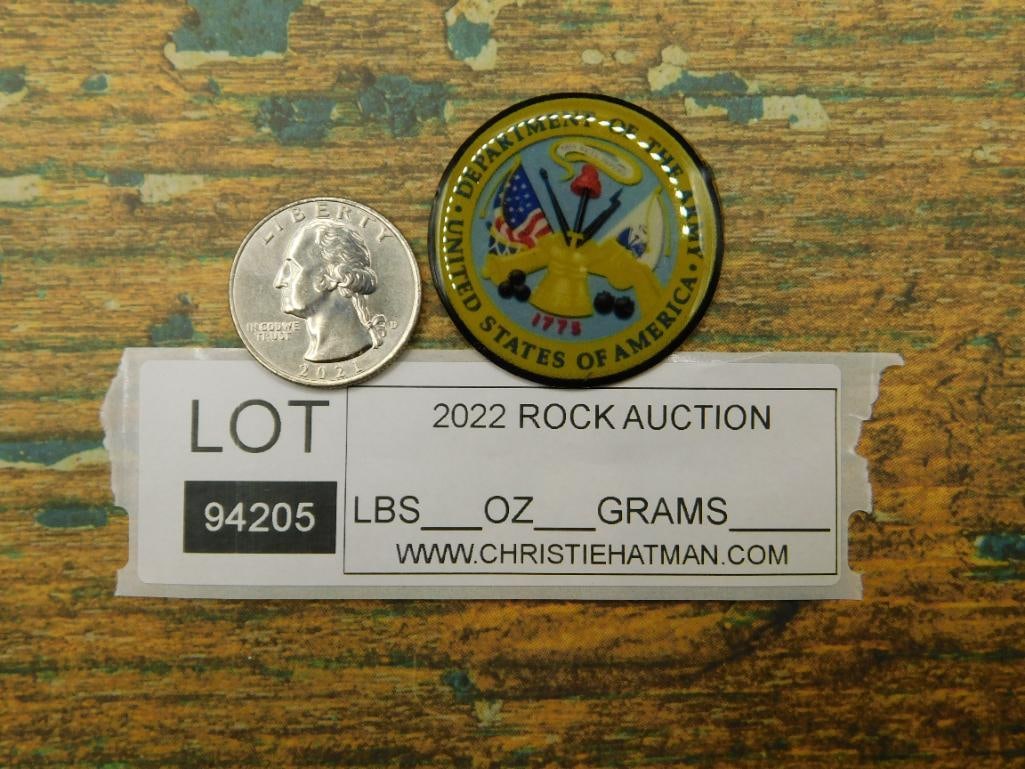 ARMY CABOCHON ROCK STONE LAPIDARY SPECIMEN - 2