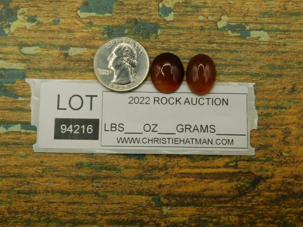 CARNELIAN CABOCHONS ROCK STONE LAPIDARY SPECIMEN - 2