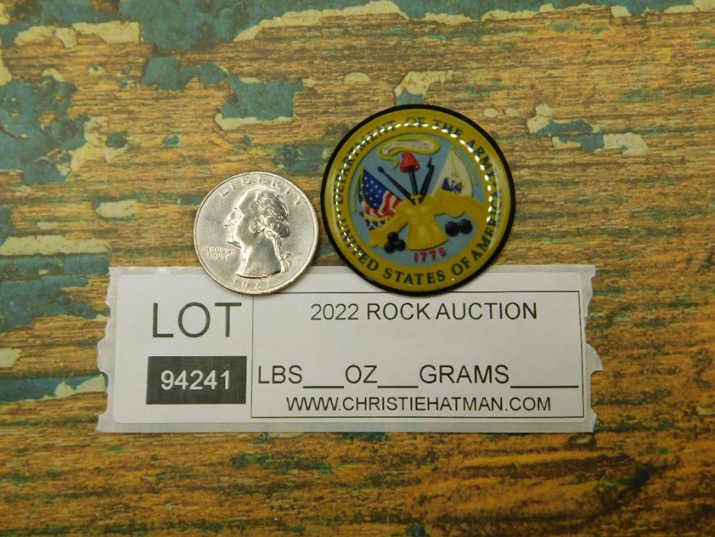 ARMY CABOCHON ROCK STONE LAPIDARY SPECIMEN - 2